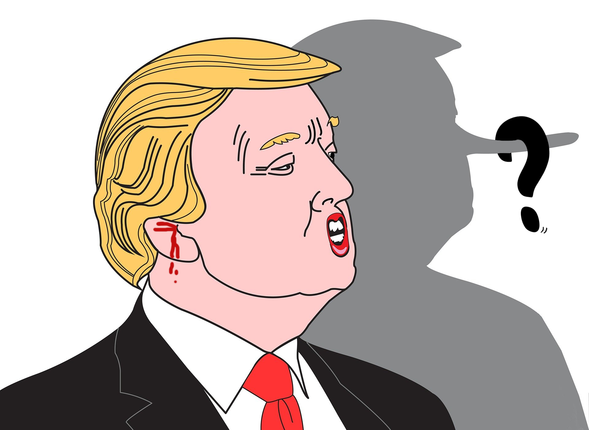 Trump skutt under valgkampmøte i Pennsylvania sist lørdag! Eller ble han det?
